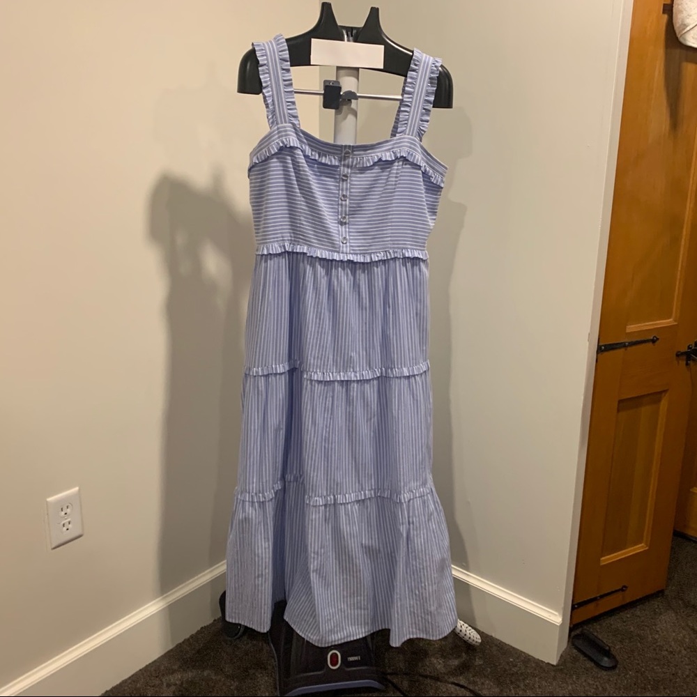 Gal Meets Glam Courtney Rio Stripe Lawn Maxi Dress - Picture 4 of 5